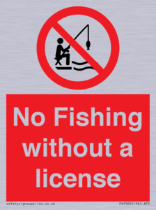 No Fishing without a license